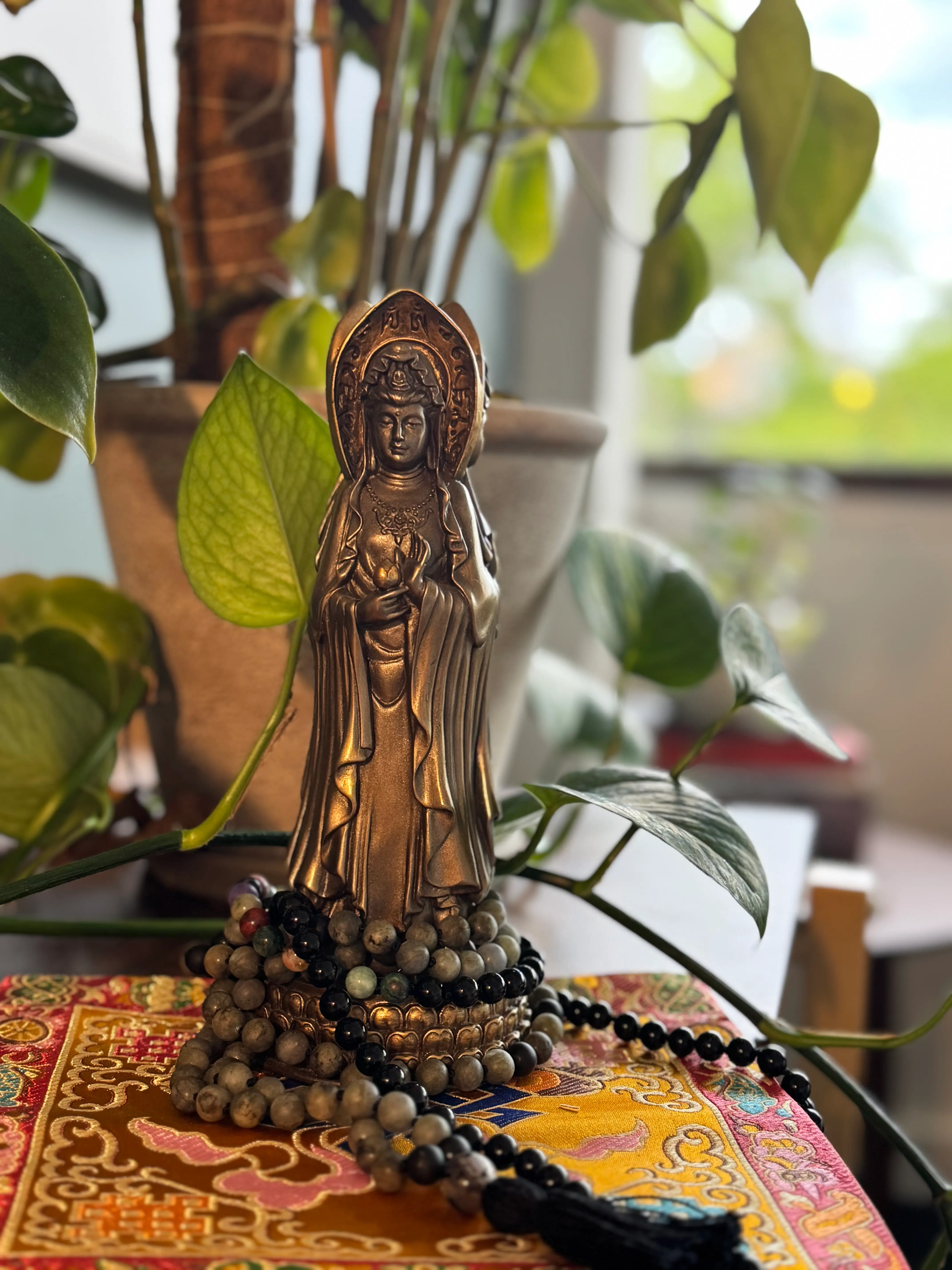 Kuan Yin statue in Andrew Chapman's Nashville office